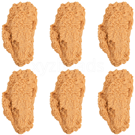 6Pcs Artificial Plastic Fried Chicken Wing Model DJEW-SC0001-17B-1