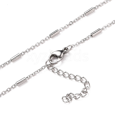 Non-Tarnish 304 Stainless Steel Cable Chain Necklaces NJEW-JN03169-01-1