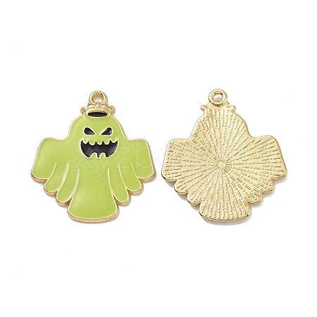 Halloween Theme Rack Plating Alloy Enamel Pendants PALLOY-O109-51LG-1