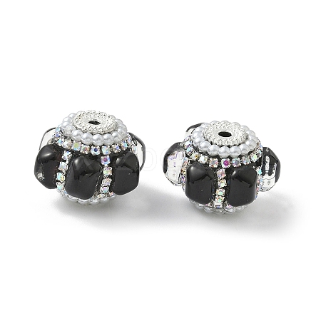 Sparkling Acrylic Rhinestone Beads CLAY-NH0003-01S-02-1