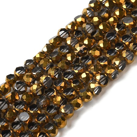 Electroplate Glass Beads Strands X-EGLA-P061-01B-02-1