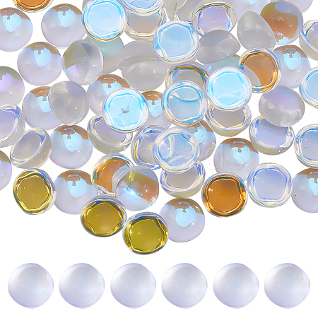 SUNNYCLUE 100Pcs Transparent Glass Cabochons GLAA-SC0001-96-1