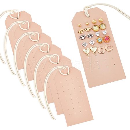 Portable PU Leather Earring Display Cards EDIS-WH0029-09-1