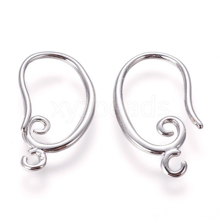 Brass Earring Hooks X-KK-L177-27P-1