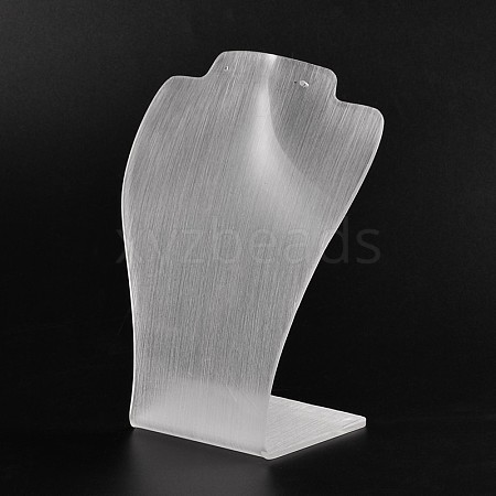 Organic Glass Necklace Display Busts LS-NDIS-N018-02A-1