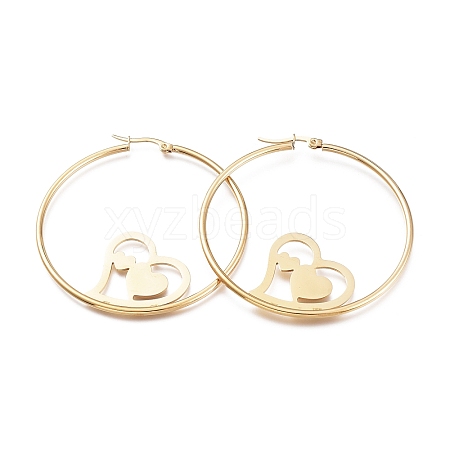 304 Stainless Steel Hoop Earrings EJEW-E261-35G-1