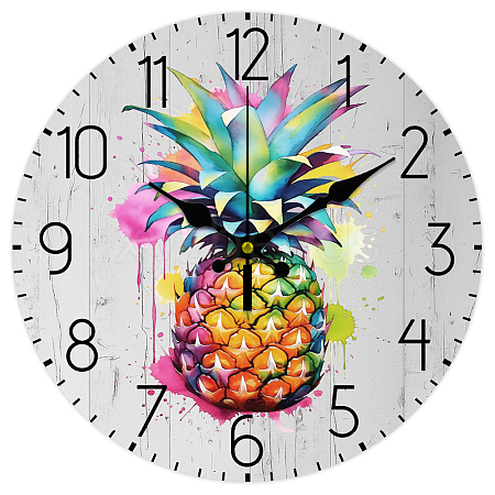 MDF Printed Wall Clock HJEW-WH0058-007-1