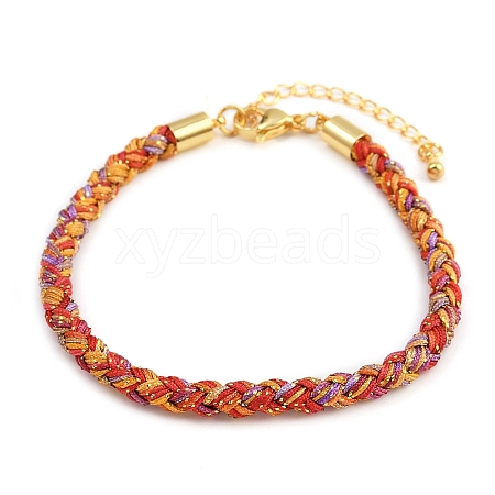 4MM Braided Nylon Cord Bracelets FIND-A057-01G-10-1