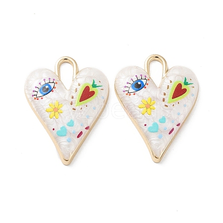 Rack Plating Alloy Enamel Pendants FIND-C050-09G-05-1