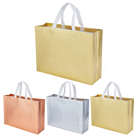 18Pcs 3 Colors Eco-Friendly Non Woven Fabric Extra Large Reusable Gift Bags With Handles ABAG-GO0001-16-1