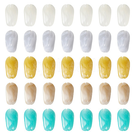 100Pcs 5 Colors Opaque Acrylic Beads OACR-TA0004-98-1