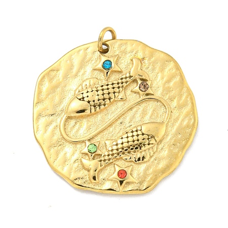 Real 18K Gold Plated PVD Vacuum Plating 304 Stainless Steel Pendants STAS-L278-003G-12-1