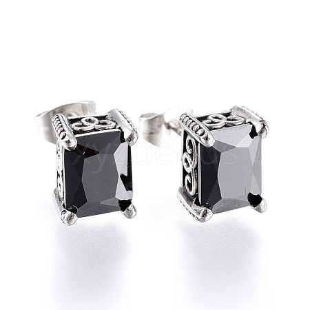 316 Surgical Stainless Steel Stud Earrings EJEW-H314-01A-1