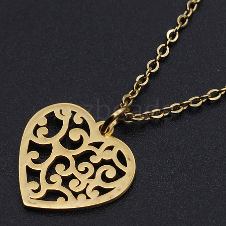 201 Stainless Steel Pendant Necklaces NJEW-S105-JN564-40-2-1