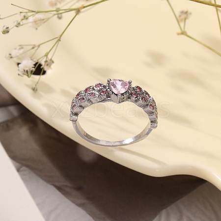 Alloy Rhinestone Plain Band Rings PW-WG5A413-06-1