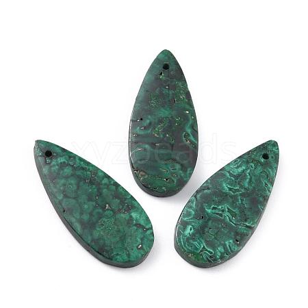 Natural Malachite Pendants G-K171-04H-1