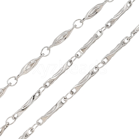 304 Stainless Steel Bar Link Chains CHS-K026-01C-P-1