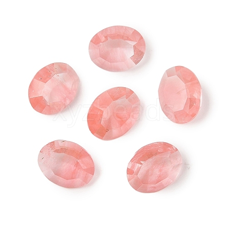 Cherry Quartz Glass Cabochons G-C146-02F-1