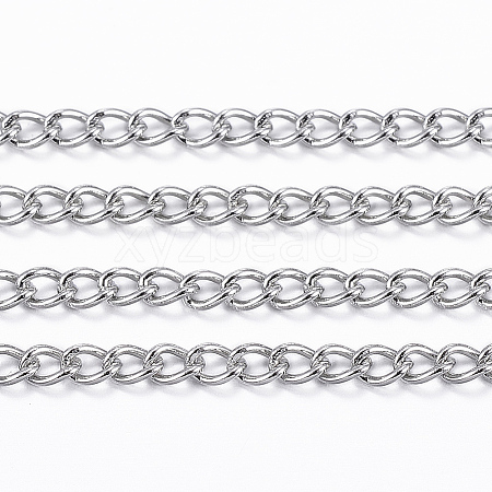 Tarnish Resistant 304 Stainless Steel Curb Chains STAS-P163-18P-1