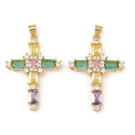 Brass with Cubic Zirconia Pendants LS-KK-L255-08G-1