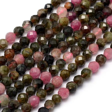 Natural Tourmaline Beads Strands G-E411-23-4mm-1