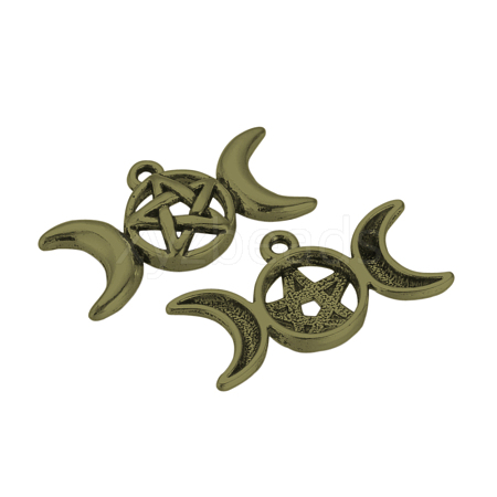 Tibetan Style Alloy Pendants X-TIBE-Q070-51AB-NR-1