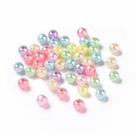 Imitation Pearl Acrylic Beads OACR-E013-29A-1