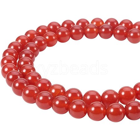 Natural Carnelian Bead Strands G-PH0028-8mm-15-1