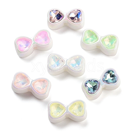 Opaque Rhinestone Acrylic Beads OACR-S139-07-1