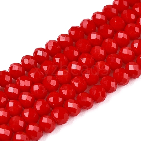 Opaque Solid Color Imitation Jade Glass Beads Strands EGLA-A044-P4mm-D15-1