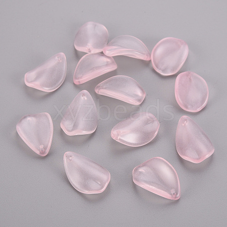 Transparent Imitation Jade Glass Pendants GLAA-T016-38-D01-1