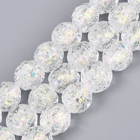 Handmade Foil Glass Beads Strands FOIL-Q002-05K-1
