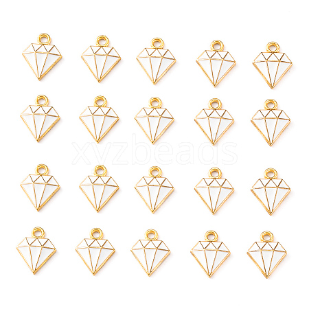20Pcs Light Gold Alloy Enamel Charms ENAM-YW0001-36C-1
