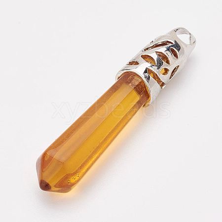 Glass Big Pointed Pendants GLAA-XCP0012-07A-1