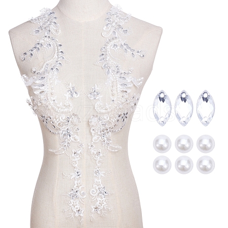 Wedding Bridal Lace Applique DIY-WH0146-25A-1