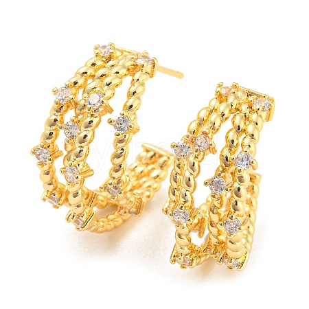 Rack Plating Brass Split Earrings EJEW-A028-12G-1
