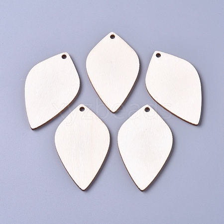 Unfinished Blank Poplar Wood Big Pendants WOOD-D021-12-1