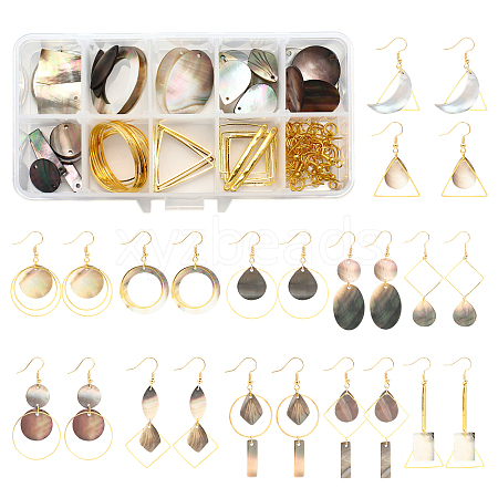 SUNNYCLUE DIY Geometry Theme Earring Making Kits DIY-SC0013-31-1