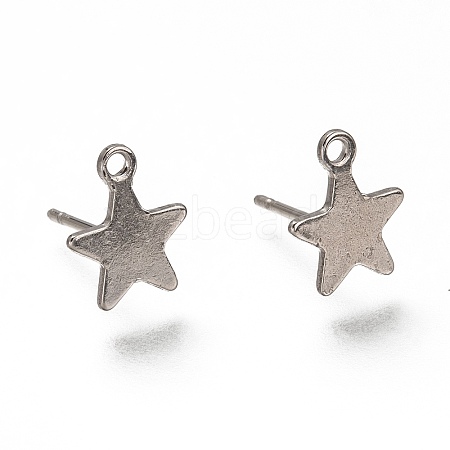 Non-Tarnish 304 Stainless Steel Stud Earring Findings X-STAS-H130-19P-1