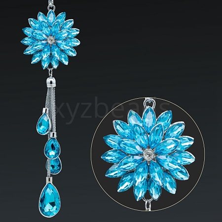 Glass Flower Pendant Decorations PW-WG2084D-04-1