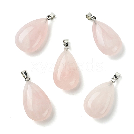 Natural Rose Quartz Pendants GG-K002-09C-1