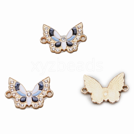 100Pcs Alloy Enamel Butterfly Connector Charms PW-WG0E1A8-04-1