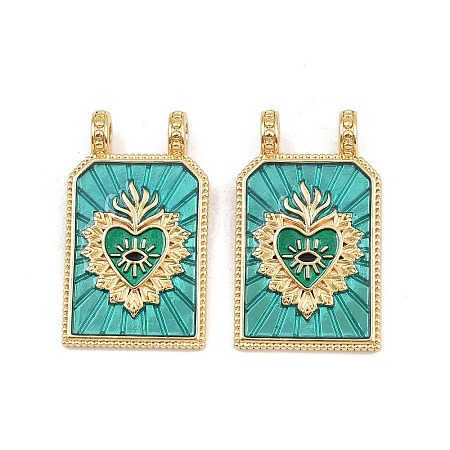 Brass Enamel Pendants KK-B157-28A-G-1