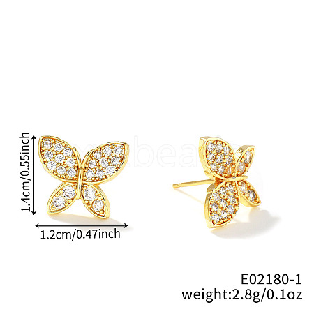 Shiny and Simple Brass Stud Earrings QJ1197-1-1