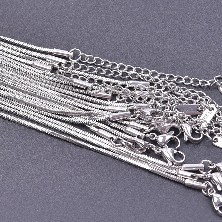 1.5MM Unisex 304 Stainless Steel Snake Chains Necklaces YL8473-1-1