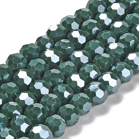 Electroplate Opaque Glass Beads Strands EGLA-A035-P8mm-A23-1