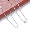 Tarnish Resistant 304 Stainless Steel Cable Chain Necklaces STAS-O037-120P-3