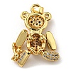 Brass with Cubic Zirconia Pendants X-KK-K341-37G-2