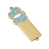 304 Stainless Steel Light Blue Enamel Insect Connector Charms STAS-P377-16G-C-2