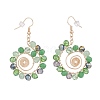 Glass Beaded Vortex Dangle Earring EJEW-JE04842-4